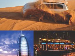 desert safari city tour and dhow cruise package